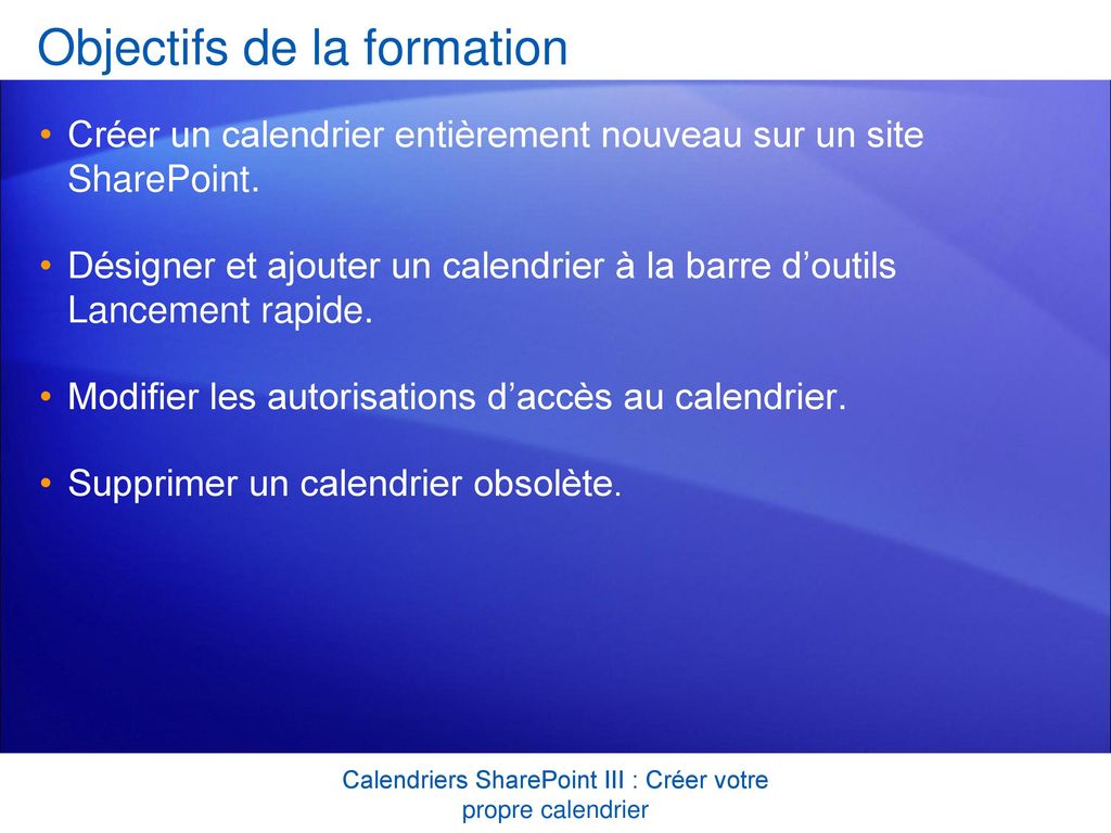 Formation Microsoft Office SharePoint Server ppt télécharger